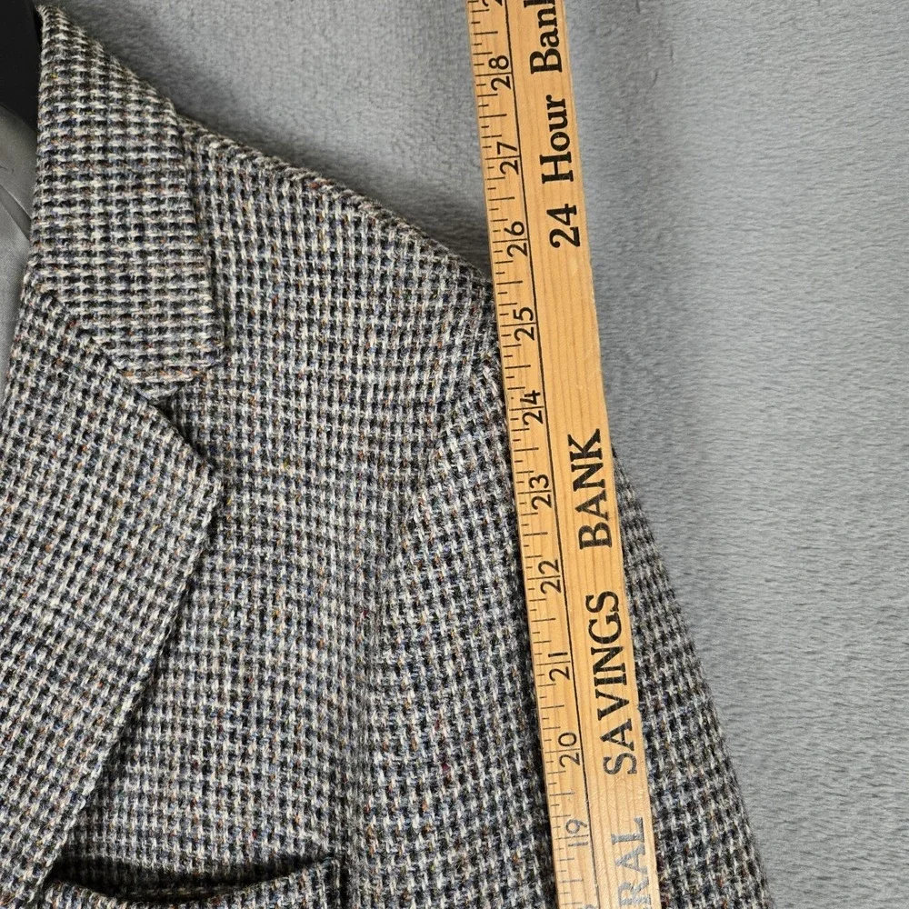 Vintage Harris Tweed Herringbone‎ Tweed Blazer Mens 42 Foreman Clark Made In USA